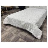 Gray & White Paisley Queen Comforter