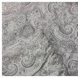 Gray & White Paisley Queen Comforter