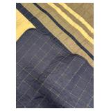 Nautica Twin Bedspread with Pillow Sham - Striped Navy, White & Gray