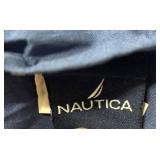 Nautica Twin Bedspread with Pillow Sham - Striped Navy, White & Gray