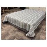 Nautica Queen Comforter Stripe Pattern - Gray, Blue & White Stripes