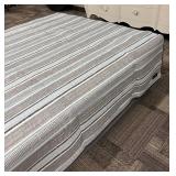 Nautica Queen Comforter Stripe Pattern - Gray, Blue & White Stripes