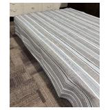 Nautica Queen Comforter Stripe Pattern - Gray, Blue & White Stripes