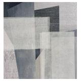 Geometric Abstract Print with Black Frame