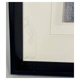 Geometric Abstract Print with Black Frame