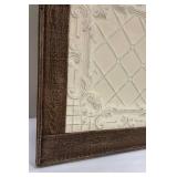 Framed Romeo Tin Decor with Ivory Finish