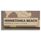 Minnetonka Beach Canvas Print - Minnesota Map Art