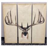 Deer Triptych - 3-Panel Canvas Wall Art
