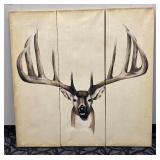 Deer Triptych - 3-Panel Canvas Wall Art