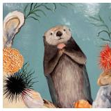 Otters Paradise II Print by Victoria Borges