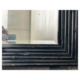 Black Bamboo-Style Square Mirror Pair - Wall Decor