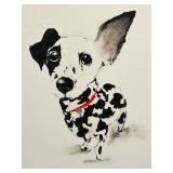 A. Kedmiri Dalmatian Dog Painting Print - Framed Canvas