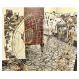 Framed Celestial Star Map Wall Art - Vintage Astronomy Chart with Ornate Border