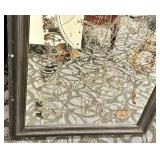 Framed Celestial Star Map Wall Art - Vintage Astronomy Chart with Ornate Border