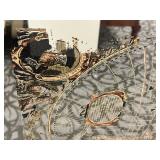 Framed Celestial Star Map Wall Art - Vintage Astronomy Chart with Ornate Border