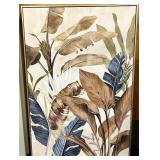 Botanical Wall Art - Framed Tropical Leaves Print #1