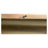 Framed Damask Wall Art in Blue & Cream with Silver Frame