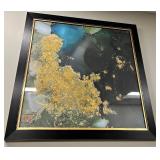 Framed Abstract Art - Gold Leaf Speckles #2