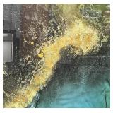 Framed Abstract Art - Gold Leaf Speckles #2