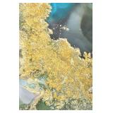 Framed Abstract Art - Gold Leaf Speckles #2