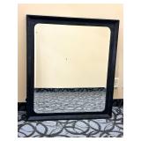 Mirror - Black Frame, Rectangular With Rounded Inner Corners