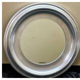 Mirror - 40-Inch Round, Brushed Metal Frame