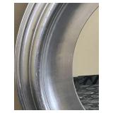 Mirror - 40-Inch Round, Brushed Metal Frame