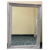 HEKMAN Rectangular Wall Mirror & Distressed Gray Wood Frame