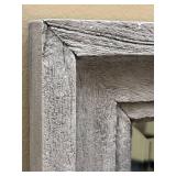 HEKMAN Rectangular Wall Mirror & Distressed Gray Wood Frame