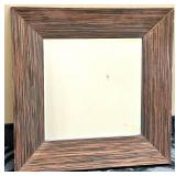Wood Frame Mirror - 24 x 24 in - Dark Wood Grain Frame With Beveled Edge