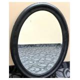 Mirror - Oval Black-Framed Wall Mirror for Home Decor