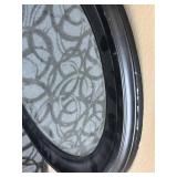 Mirror - Oval Black-Framed Wall Mirror for Home Decor