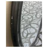 Mirror - Oval Black-Framed Wall Mirror for Home Decor