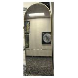 Arched Floor Mirror - Gold Frame with Cracked Glass