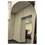 Arched Floor Mirror - Gold Frame with Cracked Glass