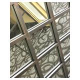 Round Diamond Lattice Metal Wall Panel - Circular Grid Decor