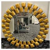 Sunburst Mirror - Gold Finish, Round Wall Decor