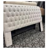 Light Gray Tufted King Headboard