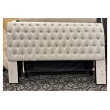 Light Gray Tufted King Headboard