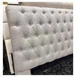 Light Gray Tufted King Headboard