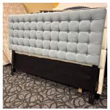 Safavieh King Headboard - Tufted Light Gray Upholstered