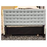 Safavieh King Headboard - Tufted Light Gray Upholstered