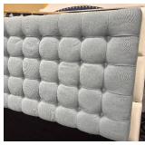 Safavieh King Headboard - Tufted Light Gray Upholstered