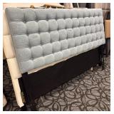 Safavieh King Headboard - Tufted Light Gray Upholstered