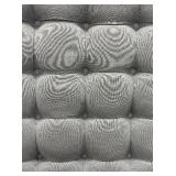 Safavieh King Headboard - Tufted Light Gray Upholstered