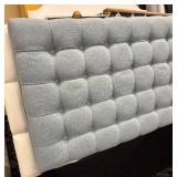 Safavieh King Headboard - Tufted Light Gray Upholstered