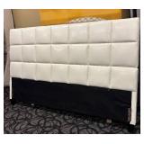 Classy White Tufted King Headboard