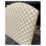 Beige Diamond Pattern Upholstered Twin Headboard