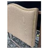 Belnick Twin Headboard - Beige Upholstered with Nailhead Trim