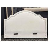 King Upholstered Headboard with Rivet Detailing